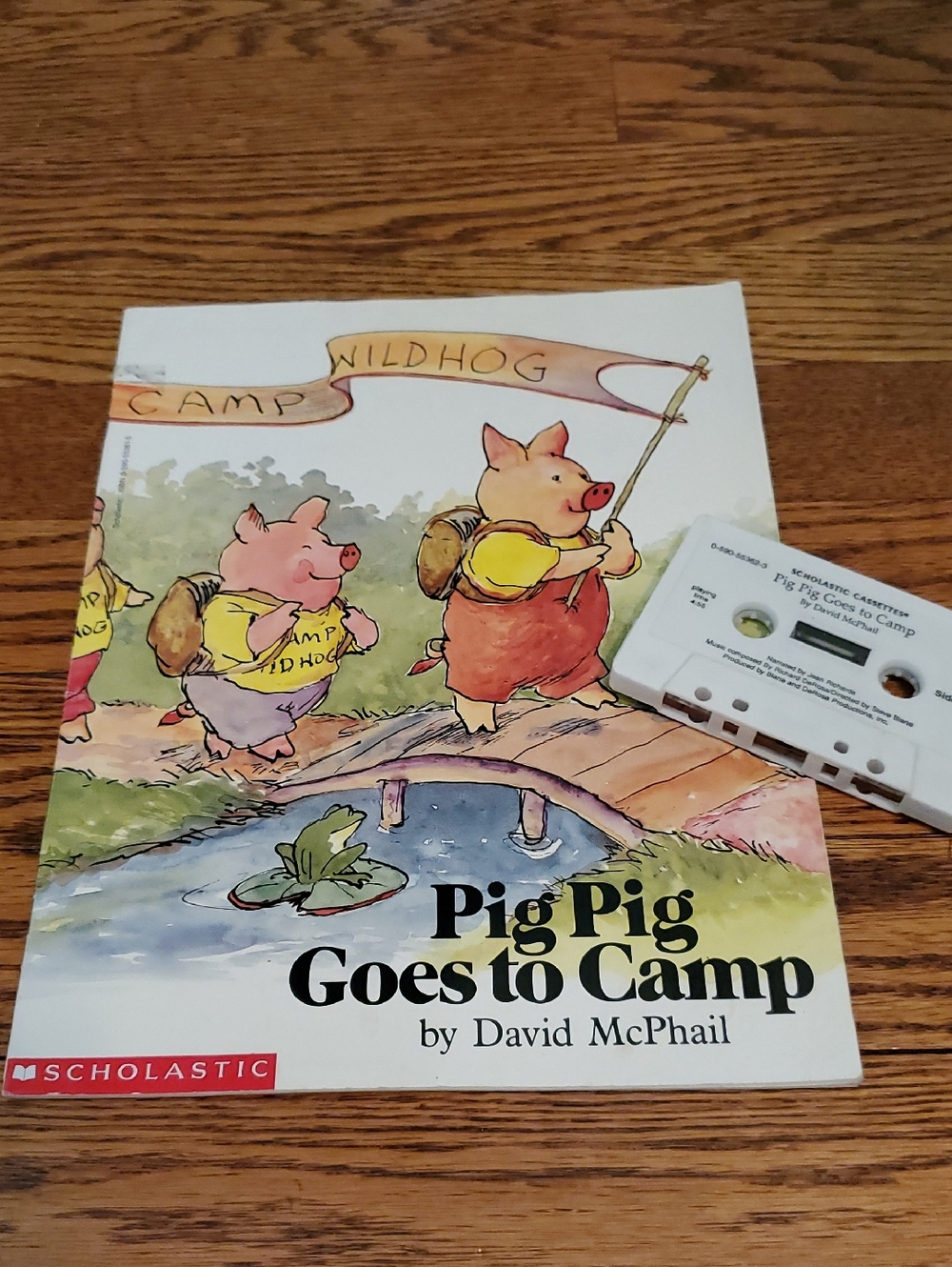 Vtg 1995, Scholastic Pig Pig Goes to Camp Paperback with Audio Cassette